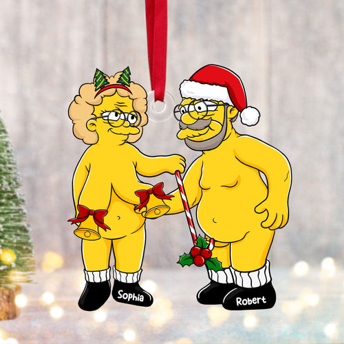 Custom Cartoon Couple Christmas Ornament - Perfect Holiday Gift for Valentine's Day Gifts Ornament PopCulturePrints