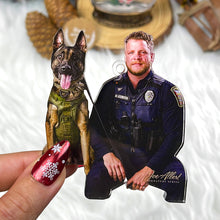 Load image into Gallery viewer, Personalized Police Officer and K-9 Partner Ornament - Custom Photo Gift
