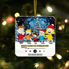 Load image into Gallery viewer, Personalized Family Christmas Acrylic Ornament - Cartoon Characters Around The Tree Ornament PopCulturePrints
