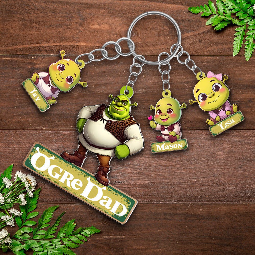 Personalized Ogre Dad Keychain - Father’s Day Gift Keychains PopCulturePrints
