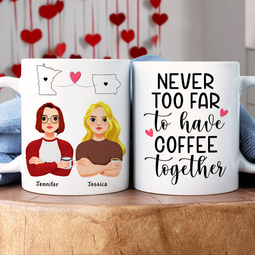 Personalized Long Distance Relationship Coffee Mug Coffee Mug PopCulturePrints
