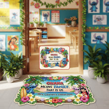 Load image into Gallery viewer, “Ohana Means Family – That Is Us” - Personalized Teacher Back To School Doormat - Unique Gift for Teachers Doormat PopCulturePrints
