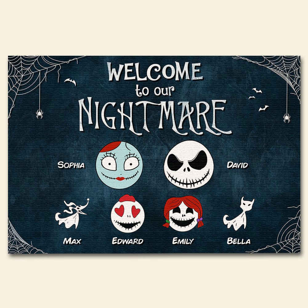 Personalized Welcome to Our Nightmare Family Doormat Doormat PopCulturePrints