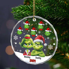 Load image into Gallery viewer, Personalized Grinch Family Christmas Ornament 2023 Ornament PopCulturePrints
