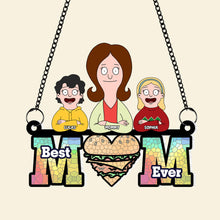 Load image into Gallery viewer, Best Mom Ever Suncatcher Ornament - Personalized Gift for Mom, Grandma &amp; Family Ornament PopCulturePrints
