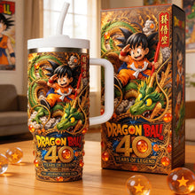 Load image into Gallery viewer, "Celebrate 40 Years of Adventure!" - Custom 40oz Tumbler - Personalized Gift for Anime Lovers Tumbler Cup PopCulturePrints
