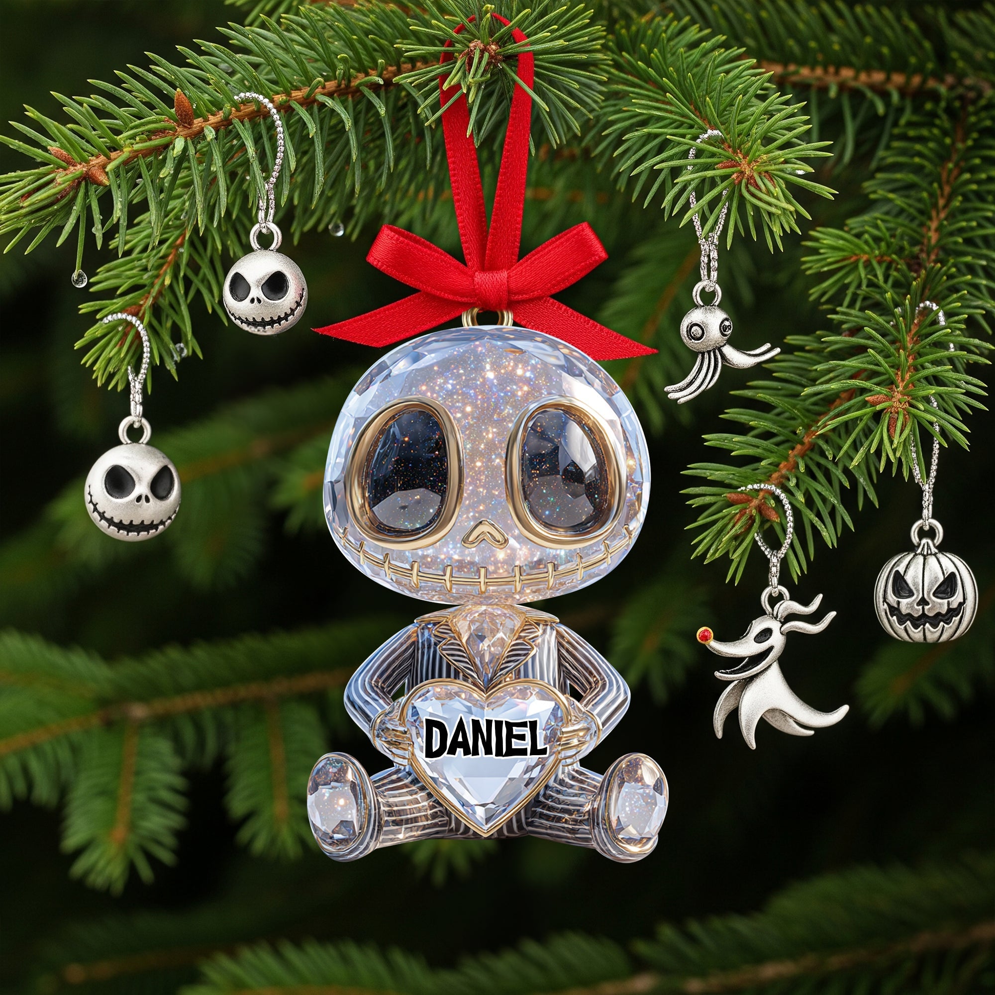 “Celebrate the Magic of Movies” - Personalized Gothic Character Ornament - Custom Gift for Movie Lovers Ornament PopCulturePrints