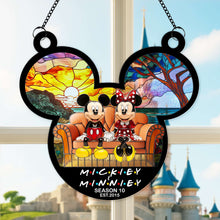 Load image into Gallery viewer, Cherished Moments with Mickey &amp; Minnie - Personalized Anniversary Gift for Couples Ornament PopCulturePrints
