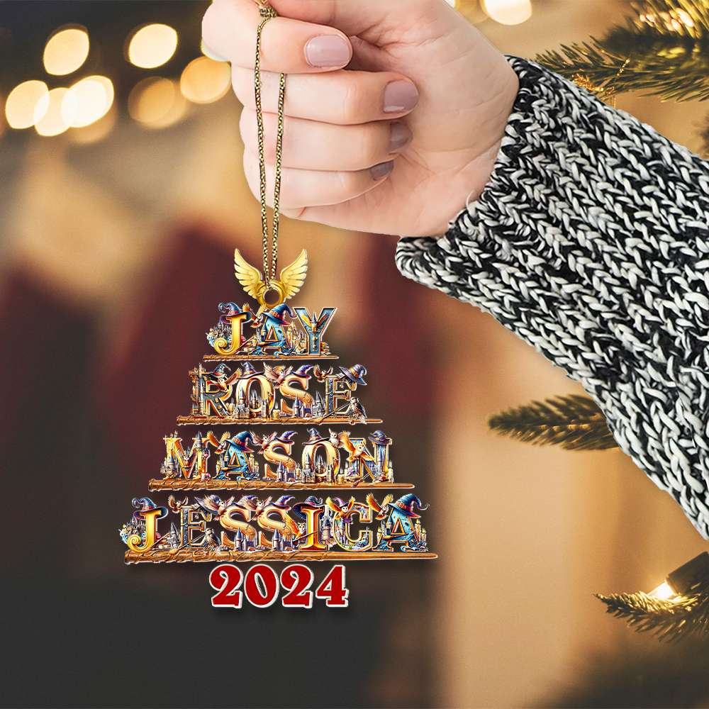 Personalized Family Christmas Acrylic Ornament 2024 Ornament PopCulturePrints