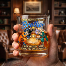 Load image into Gallery viewer, I Smile Because You’re My Brother - Personalized Round Glass Gift for Brothers Glass PopCulturePrints
