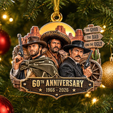 Load image into Gallery viewer, "Celebrate 60 Years of Memories: Custom Western Christmas Ornament - Perfect Gift for Friends, Family, and Collectors"
