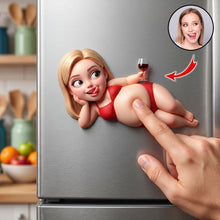 Load image into Gallery viewer, Big Belly, Bigger Love - Custom Photo Gifts For Couple Anti-Collision Acrylic Fridge Magnet 04HUTI100626 Fridge Magnet PopCulturePrints
