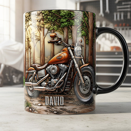 Adventure Awaits: Personalized Adventure Mug for Motorcycle Lovers - Custom Gift for Bikers and Enthusiasts Coffee Mug PopCulturePrints