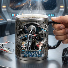 Load image into Gallery viewer, Galaxy's Best Dad Ever - Personalized Outer Space Magic Mug for Father's Day Coffee Mug PopCulturePrints

