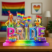 Load image into Gallery viewer, &quot;Celebrate Love and Diversity!&quot; - Personalized LGBT Pride Acrylic Plaque Gift for Friends, Family, and Loved Ones Shaped Plaques PopCulturePrints

