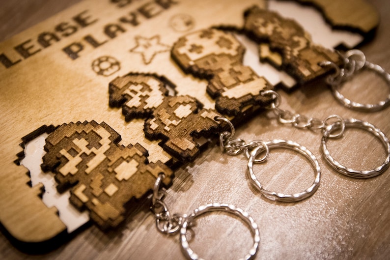 Retro Gamer Laser-Cut Key Holder PopCulturePrints