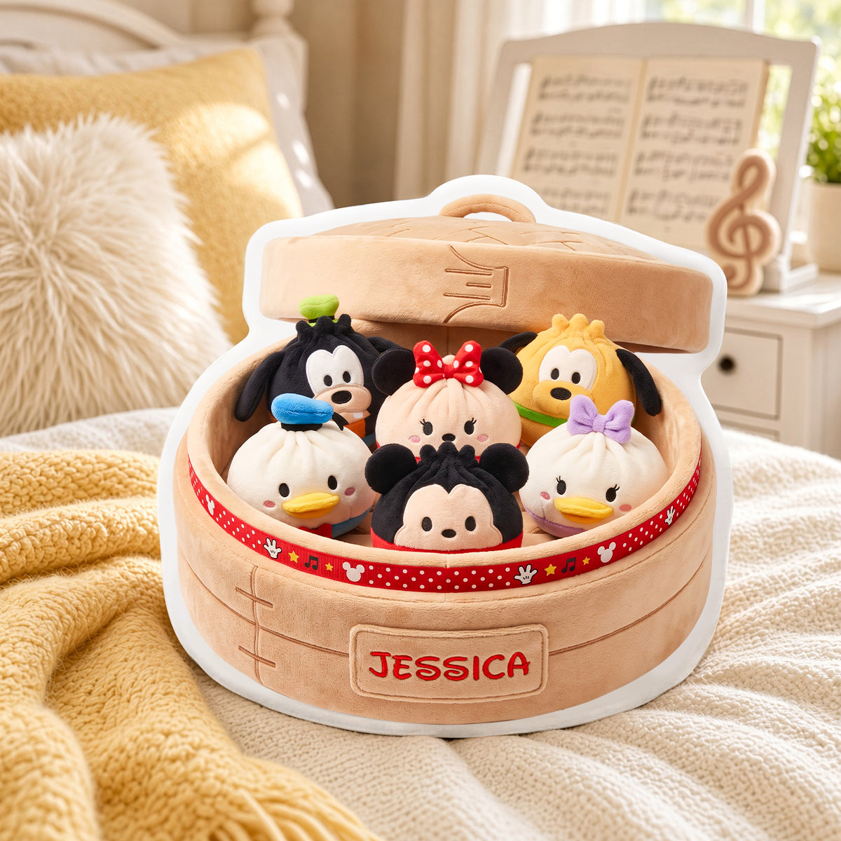 “A Cozy Christmas Delight” - Lovely Dumpling Pillow - Personalized Gift for Kids, Friends & Family Pillow PopCulturePrints