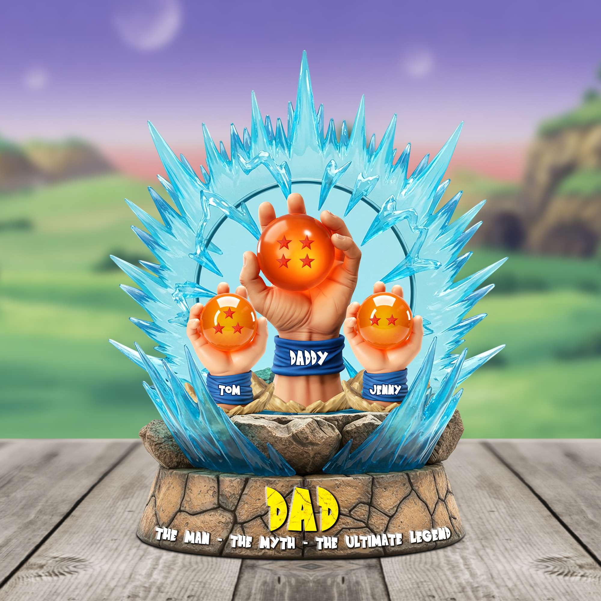 Dad: The Man, The Myth, The Ultimate Legend - Personalized Acrylic Plaque - Perfect Gift for Dad, Grandpa Shaped Plaques PopCulturePrints