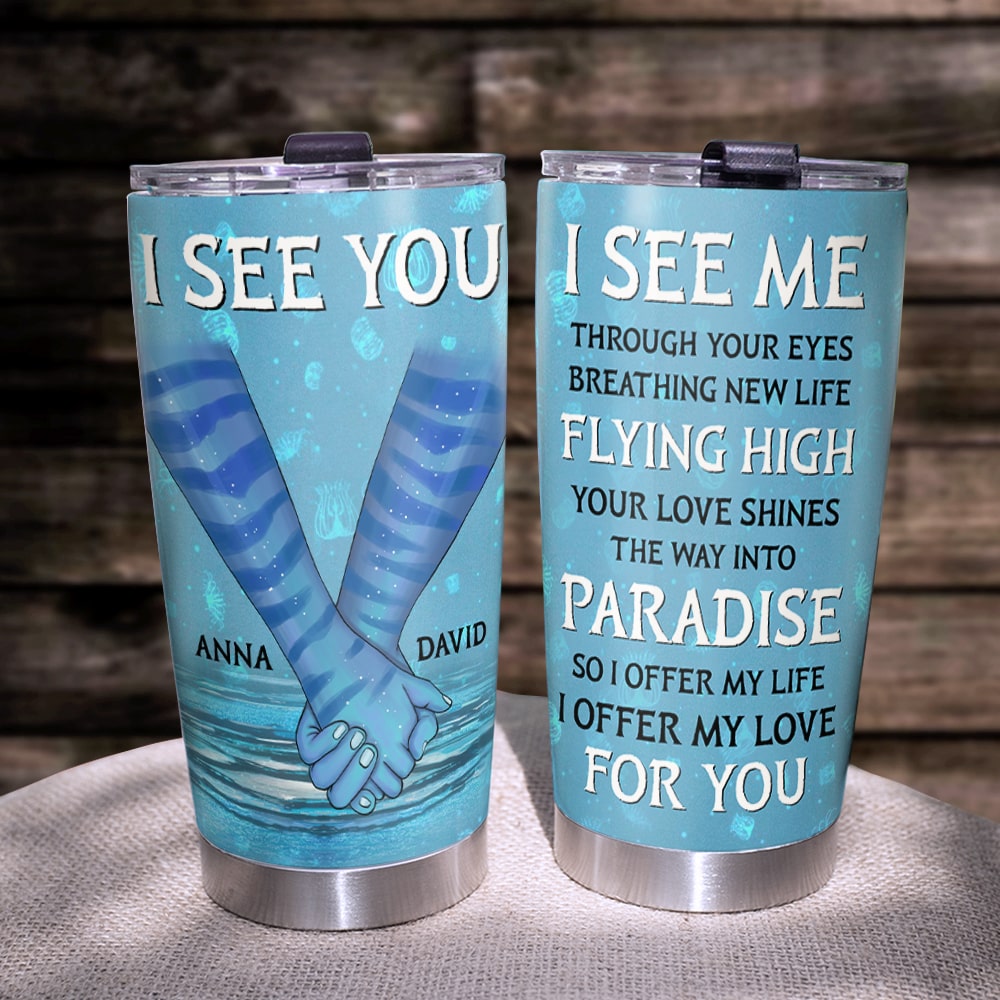 Personalized Couple Tumbler - Custom Romantic Valentine's Day Gifts Tumbler Cup PopCulturePrints