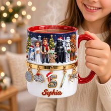 Load image into Gallery viewer, Warriors Merry Xmas In The Universe Accent Mug - Personalized Christmas Gift for Geeks and Fans
