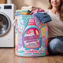Load image into Gallery viewer, Funny Bottle Quilted Laundry Basket - Personalized Gifts 02hudh110726 Laundry Basket PopCulturePrints
