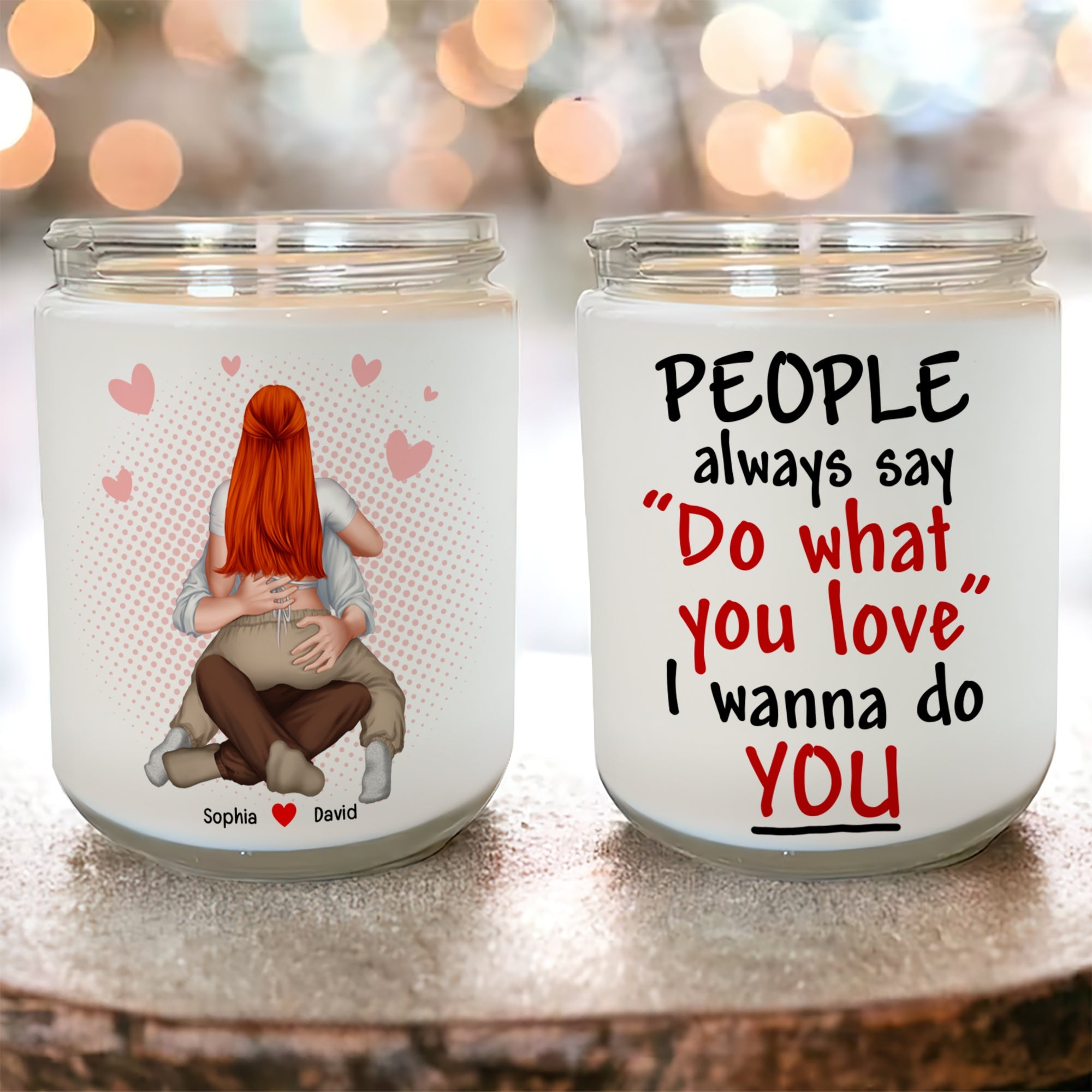 Personalized Couple Scented Candle - Heartfelt Love Scented Candle PopCulturePrints