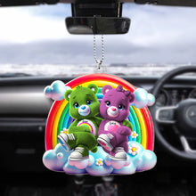 Load image into Gallery viewer, Personalized Rainbow Couple Car Hanging Ornament - Joyful Gift for Lovebirds Ornament PopCulturePrints
