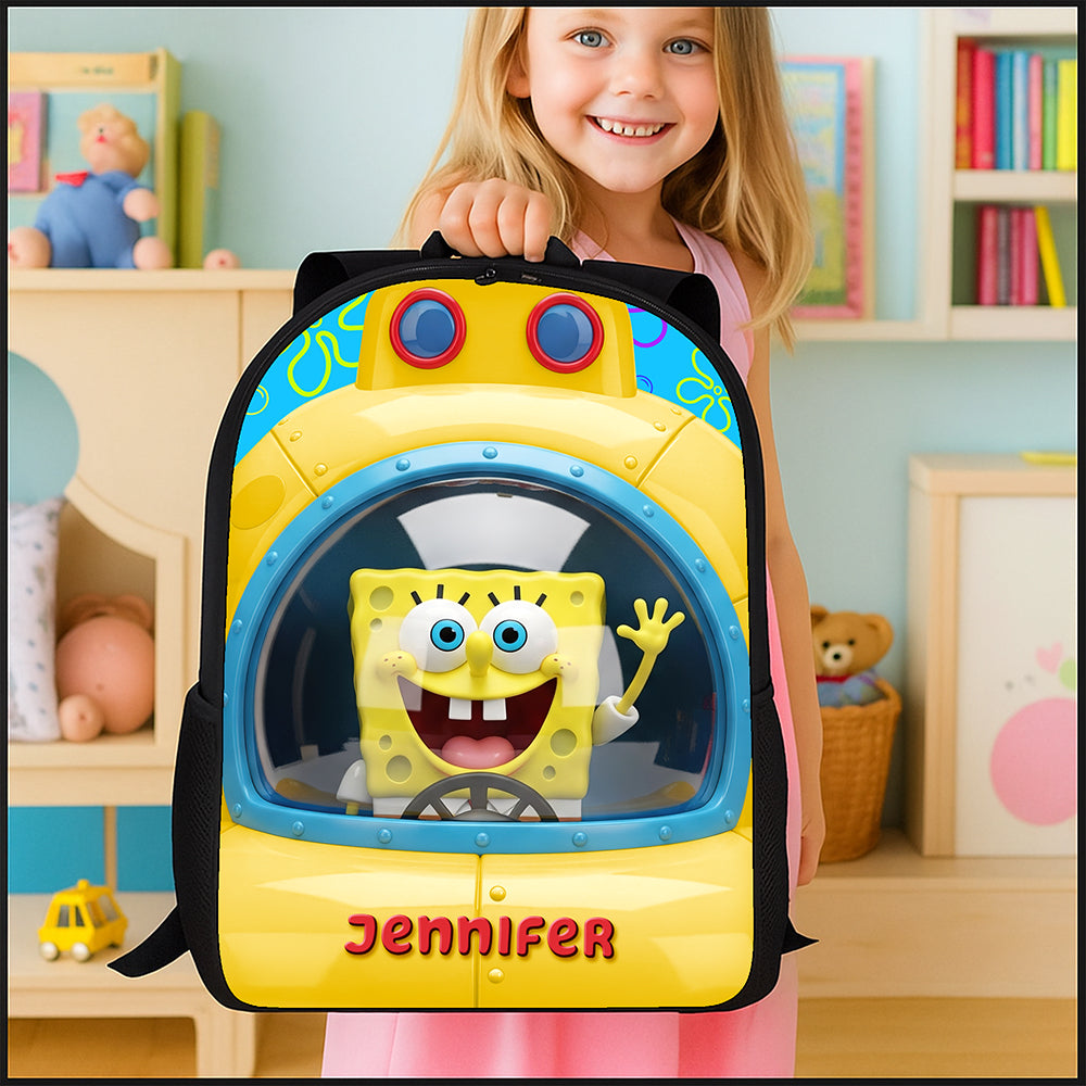 Happy Sea Adventure School Bag - A Perfect Personalized Gift for Kids Backpack PopCulturePrints