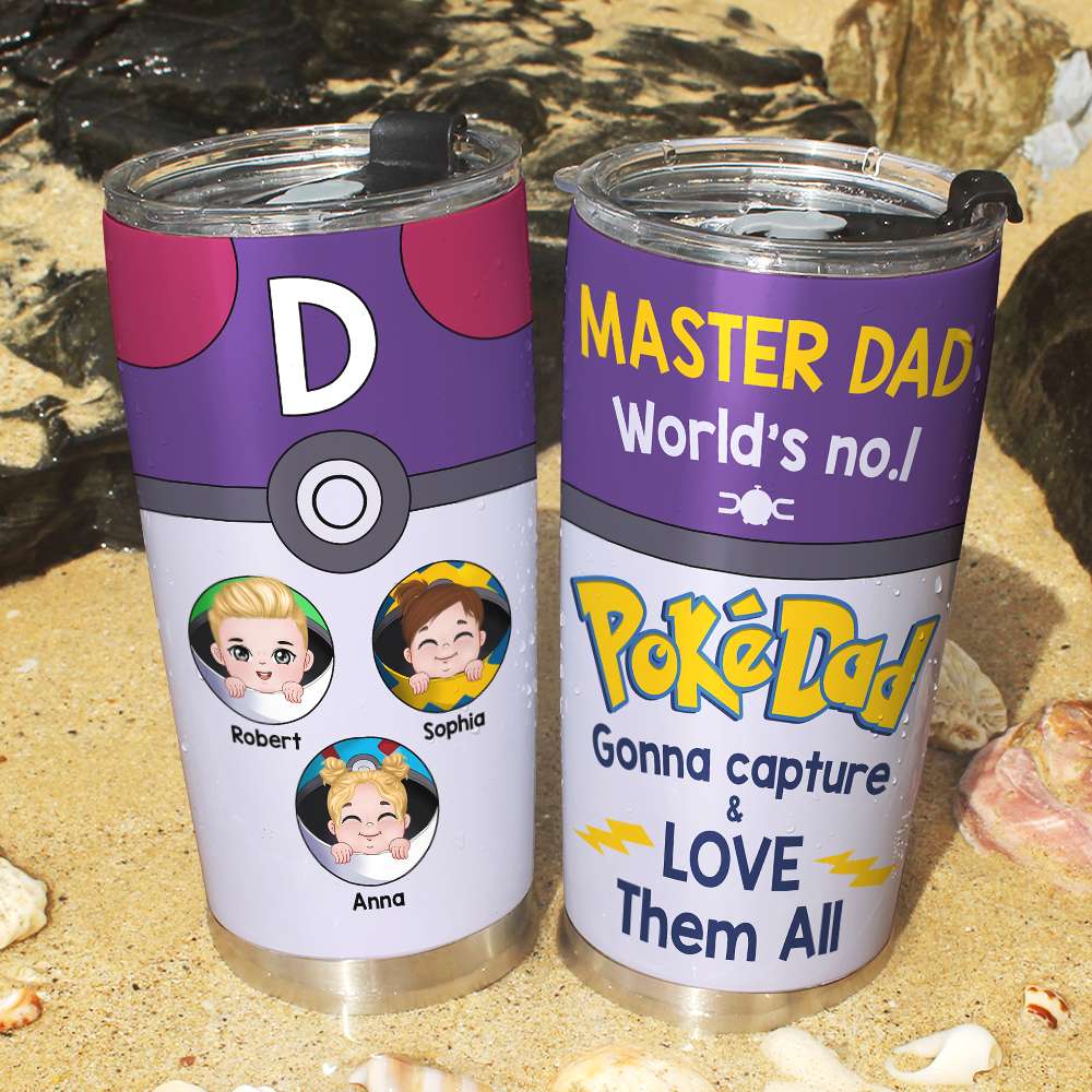 Customized Master Dad Tumbler - PokéDad Edition