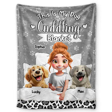 Load image into Gallery viewer, Snuggle Up with Love - Personalized Cuddling Blanket for Dog Lovers - Gift for Mom, Grandma, and Pet Owners Fleece Blanket PopCulturePrints
