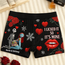 Load image into Gallery viewer, I Licked It So It's Mine - Personalized Men's Boxers for Him Boxer Briefs PopCulturePrints
