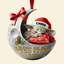 Load image into Gallery viewer, “Your Baby’s 1st Christmas, A Special Memory” - Personalized Baby’s 1st Ornament Ornament PopCulturePrints
