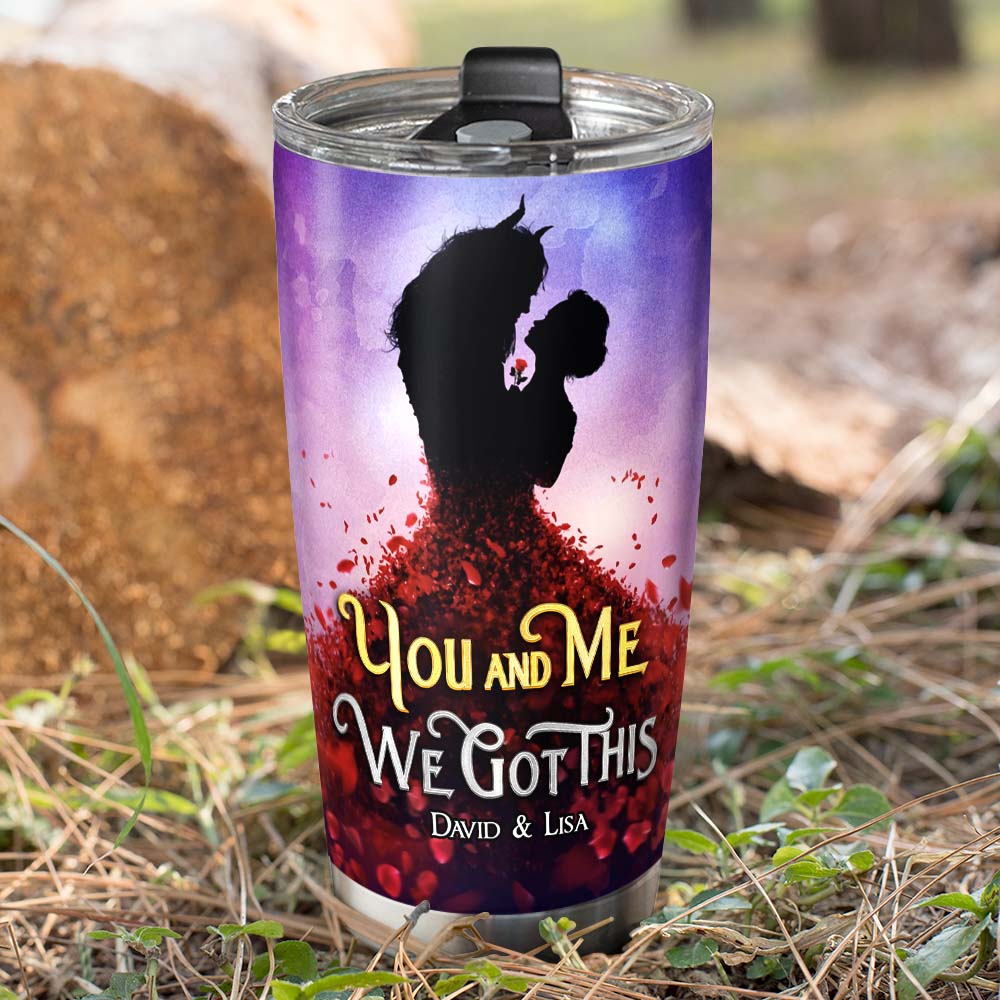 Magic Couple Personalized Tumbler - Unique You & Me Design for Valentine's Day Gifts Tumbler Cup PopCulturePrints