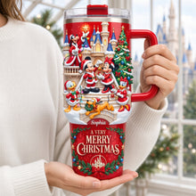Load image into Gallery viewer, A Very Merry Christmas 40oz Tumbler With Handle - Personalized Gift for Loved Ones Tumbler Cup PopCulturePrints
