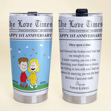 Load image into Gallery viewer, Personalized Couples Tumbler - Perfect Anniversary and Valentine&#39;s Day Gifts Tumbler Cup PopCulturePrints
