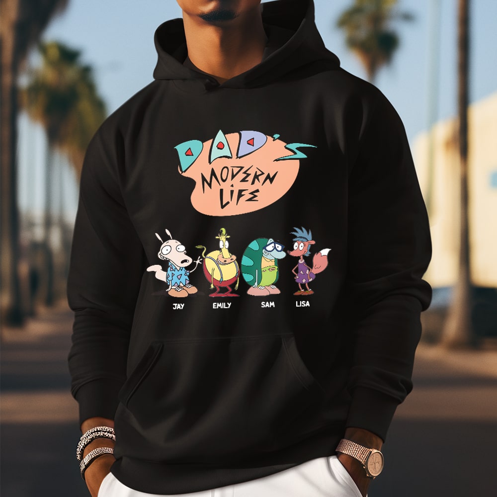 Dad's Modern Life Custom Cartoon T-Shirt