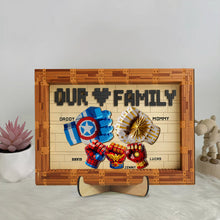 Load image into Gallery viewer, Our Family Fist Bump - Personalized Wood Sign for Family Gatherings Wood Sign PopCulturePrints
