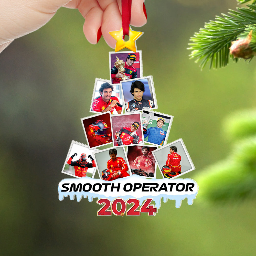 Custom Photo Racing Fan Christmas Ornament - Smooth Operator 2024