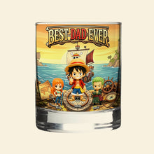 Load image into Gallery viewer, Best Dad Ever Adventure Round Glass - Personalized Gift for Dad Glass PopCulturePrints
