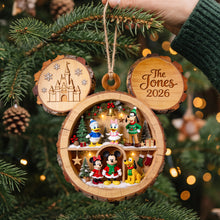 Load image into Gallery viewer, “Celebrate Christmas with Joy!” - Cozy Christmas Wooden Nook Ornament - Personalized Gifts for Family, Friends, and Loved Ones
