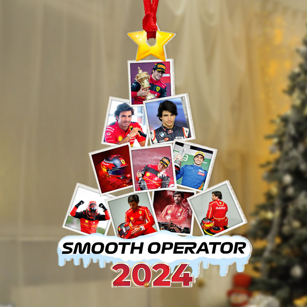 Custom Photo Racing Fan Christmas Ornament - Smooth Operator 2024