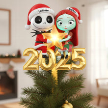 Load image into Gallery viewer, Lovely Christmas Tree Topper - Personalized Gift for Couples Ornament PopCulturePrints
