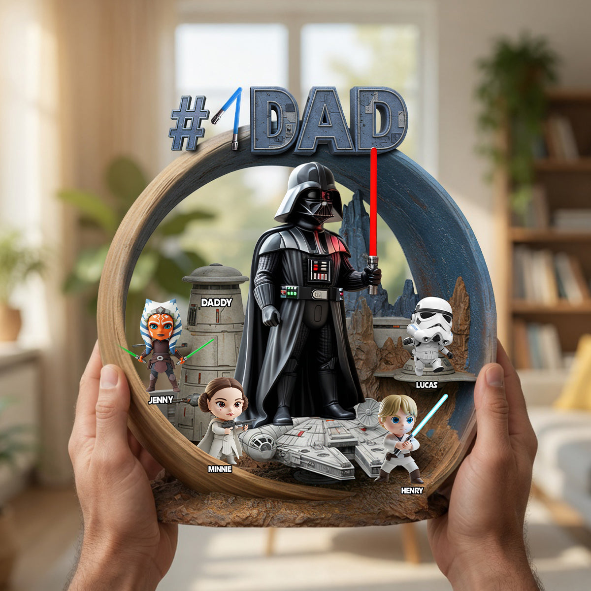 #1 Dad: The Ultimate Father's Day Gift - Personalized Acrylic Plaque for Dads and Grandpas Shaped Plaques PopCulturePrints