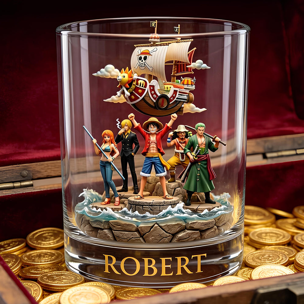 Adventure Awaits: Personalized Adventure Crew Round Glass Gift Glass PopCulturePrints