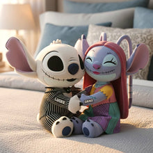 Load image into Gallery viewer, Spooky Aliens Couple Pillow - Customizable Gift for Loved Ones Pillow PopCulturePrints
