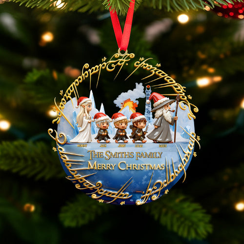 Journey to Fantasy: Family Walking Ornament - Personalized Gift for Christmas Ornament PopCulturePrints