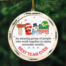 Load image into Gallery viewer, Personalized Team Wood Ornament - Best Coworkers Gift Ornament PopCulturePrints
