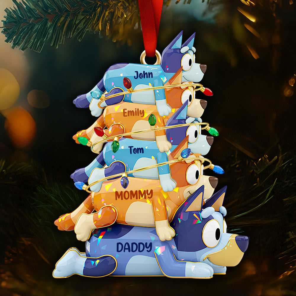 “Celebrate Family Togetherness” - Stacked Family Fun Christmas Ornament - Personalized Gift for Parents, Kids, and Loved Ones Ornament PopCulturePrints