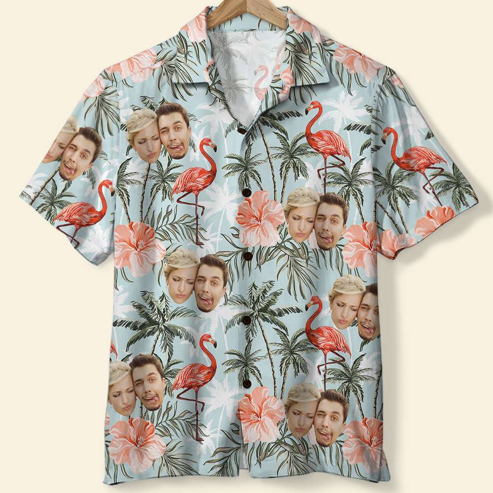 Personalized Hawaiian Shirt with Custom Photo for Couples Hawaiian Shirts PopCulturePrints
