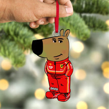 Load image into Gallery viewer, Custom Funny Racing Lover Christmas Ornament – F1-Themed Gift Ornament PopCulturePrints
